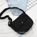 Praktische 16oz Leinwand Single Schultermädchen Damen Casual Messenger Bag